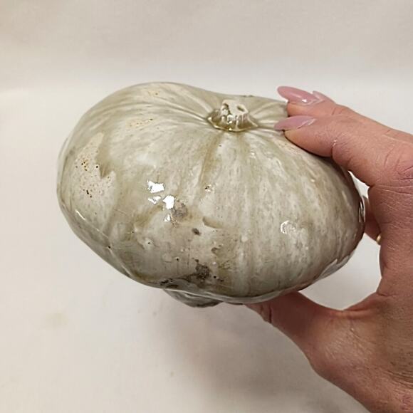 Realistic Ceramic GOURD ugly Pumpkin Art Glaze Kitsch Decor Thanksgiving Kitchen - Picture 12 of 14